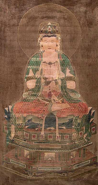 佚名 佛像 镜心